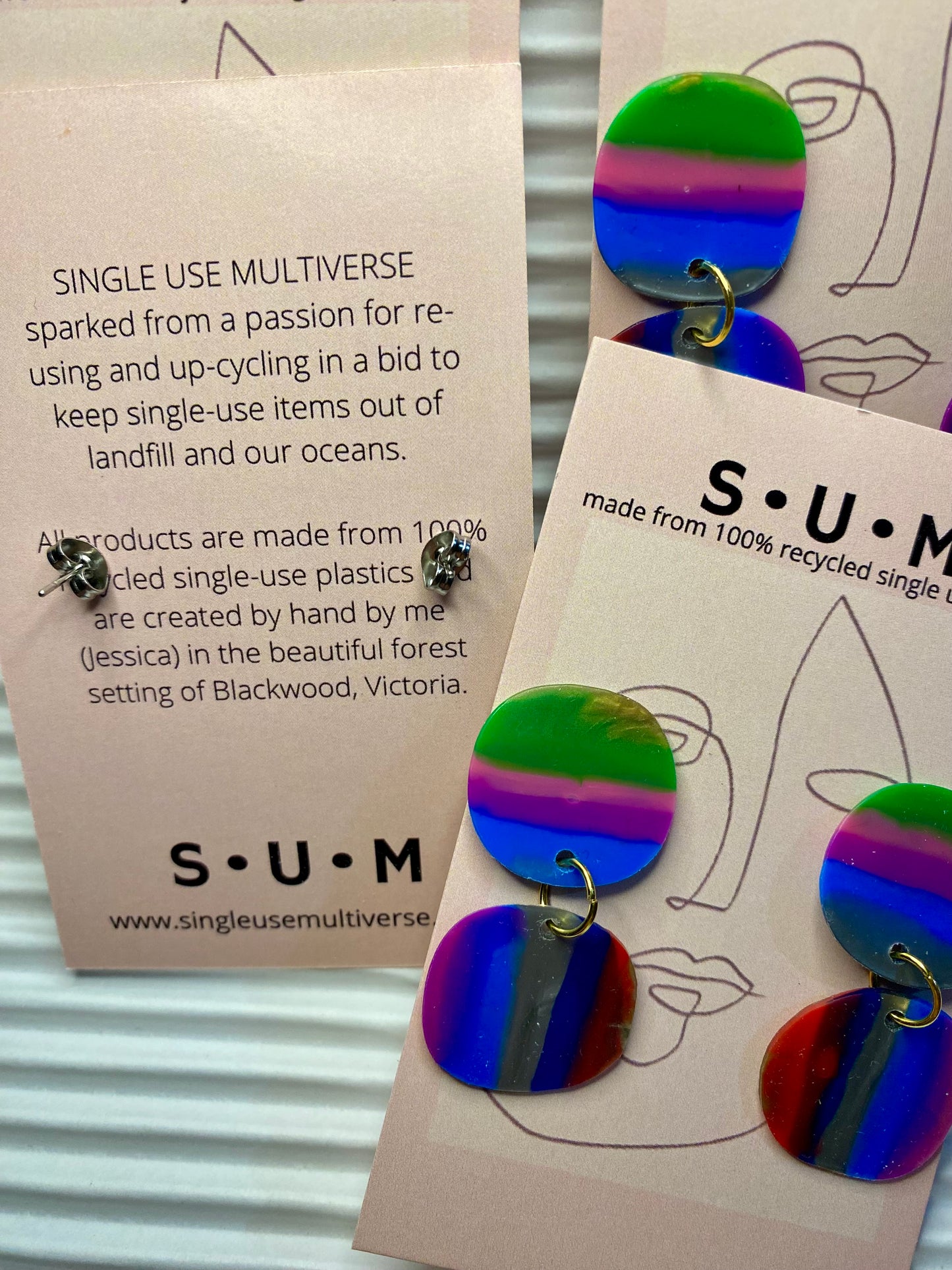 Earrings - S.U.M - Single Use Plastic