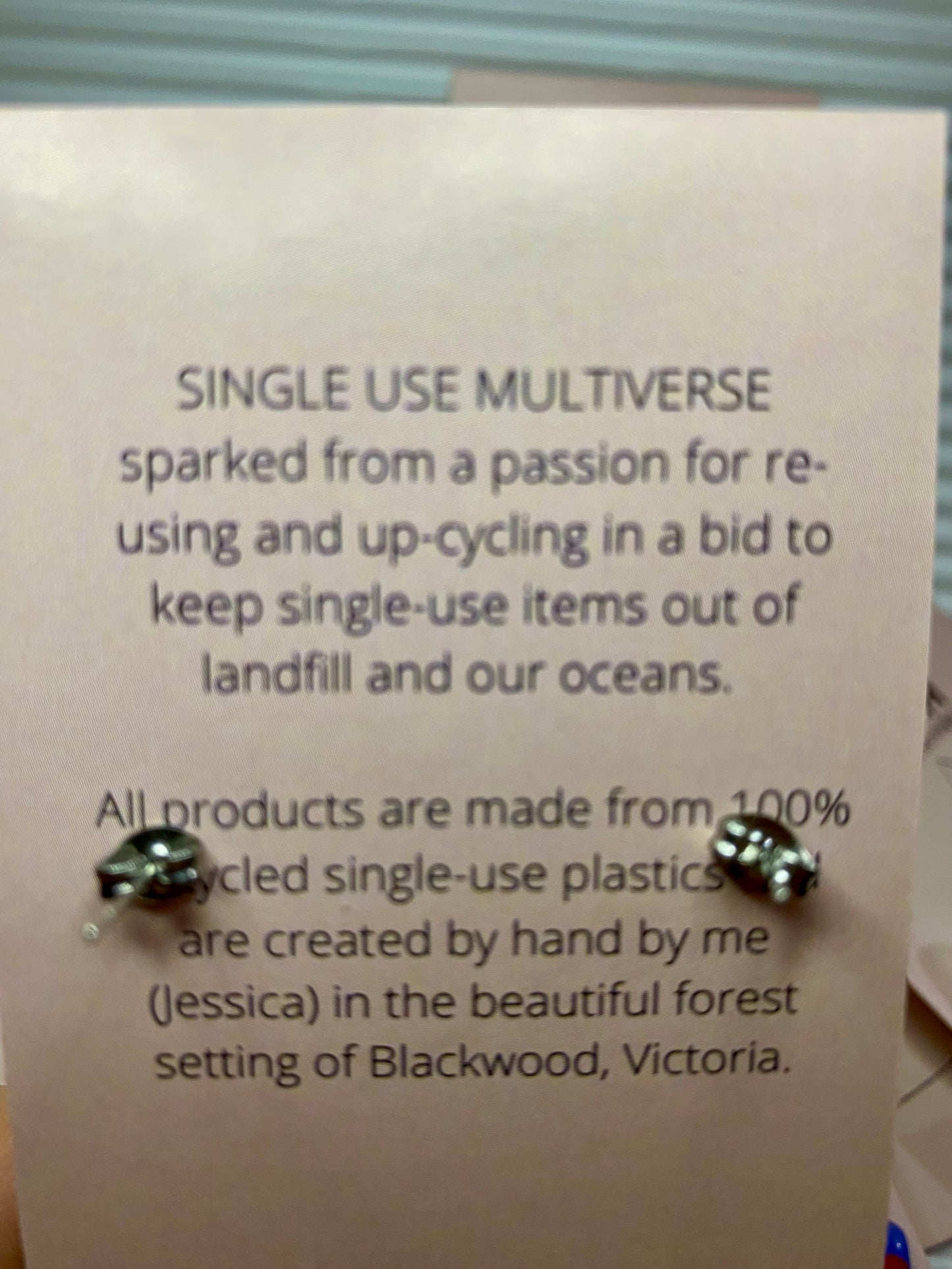 Earrings - S.U.M - Single Use Plastic